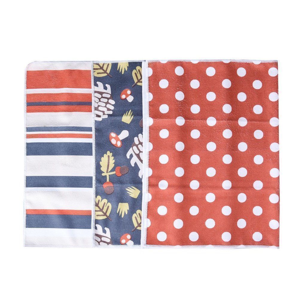 Microfiber Kitchen Towel White Dot, Stripe Pattern